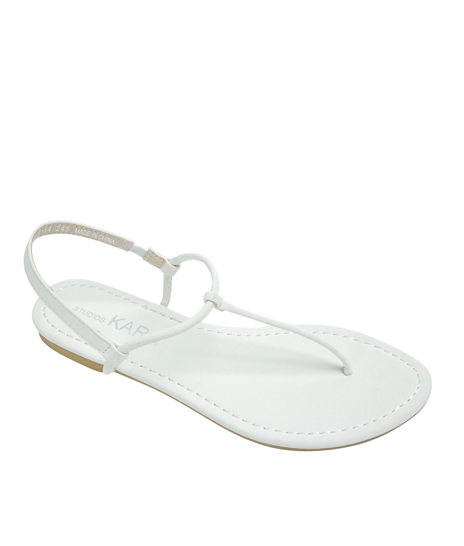 women's white flat sandals