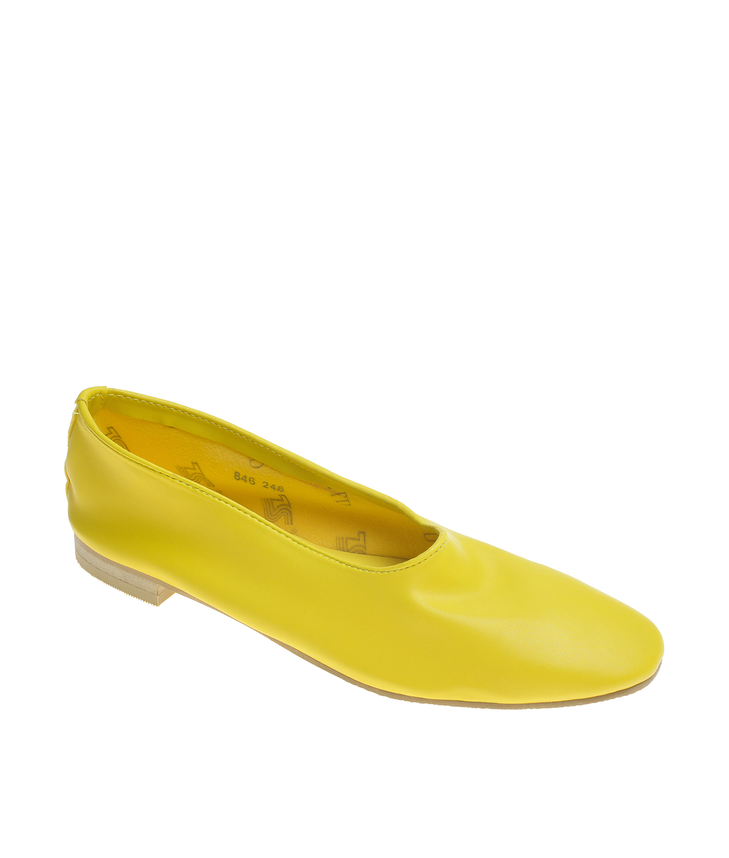 yellow leather flats