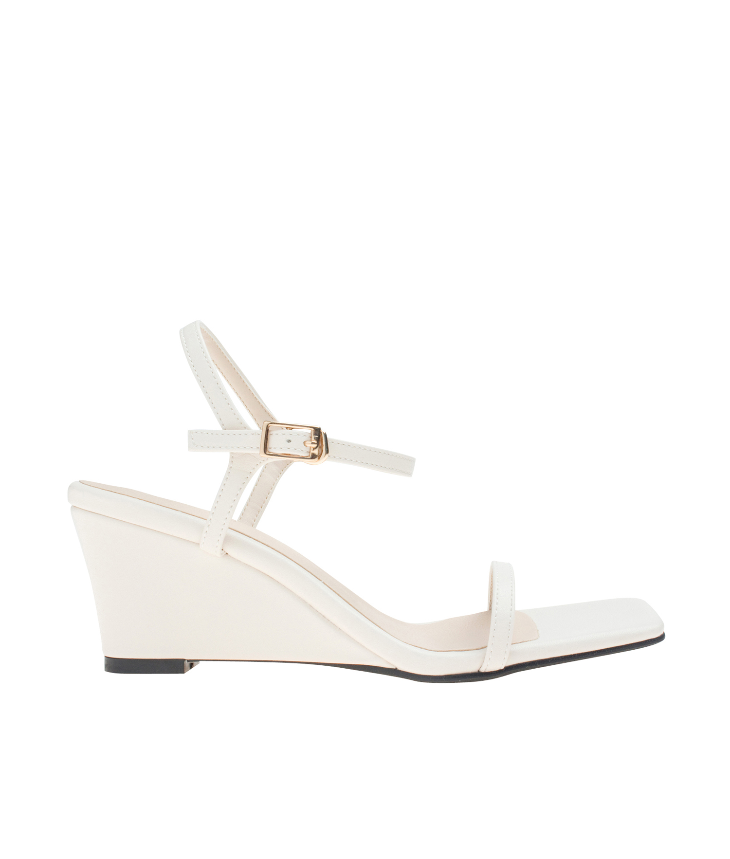 Remikstyt Womens Wedge Sandals Ankle Strap White 