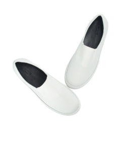 AnnaKastle Womens Neoprene Stretch Platform Slip On Sneakers White