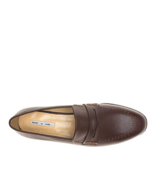 AnnaKastle Aida Vegan Leather Penny Loafers Brown
