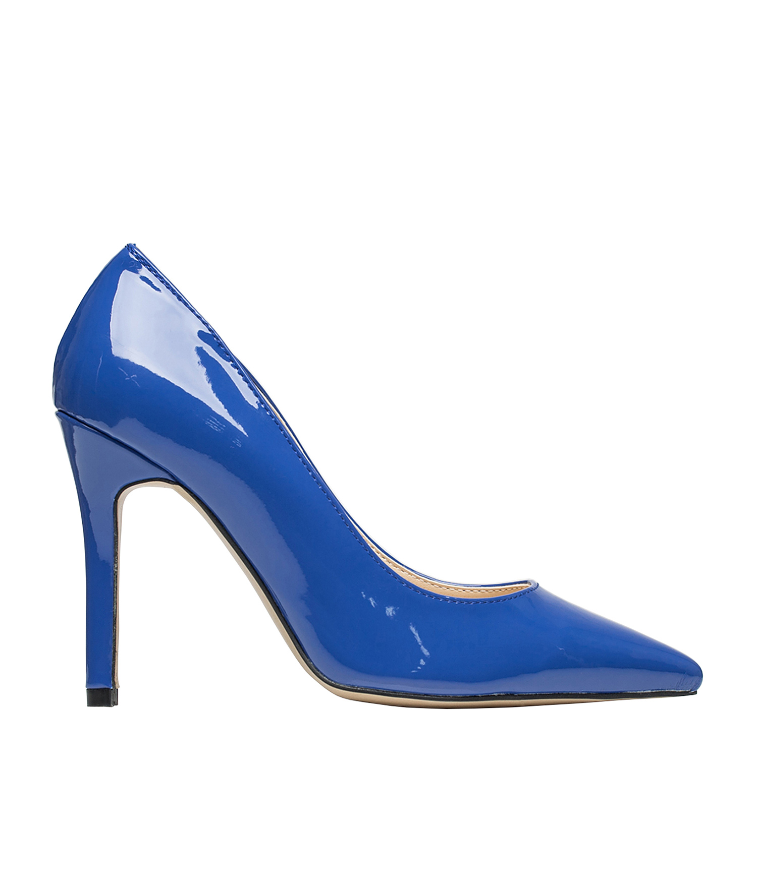 blue high heel pumps