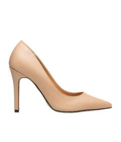 AnnaKastle Womens Pointy Toe 100mm High Heel Pumps Apricot