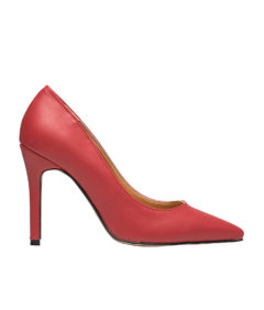 AnnaKastle Womens Pointy Toe 100mm High Heel Pumps Red