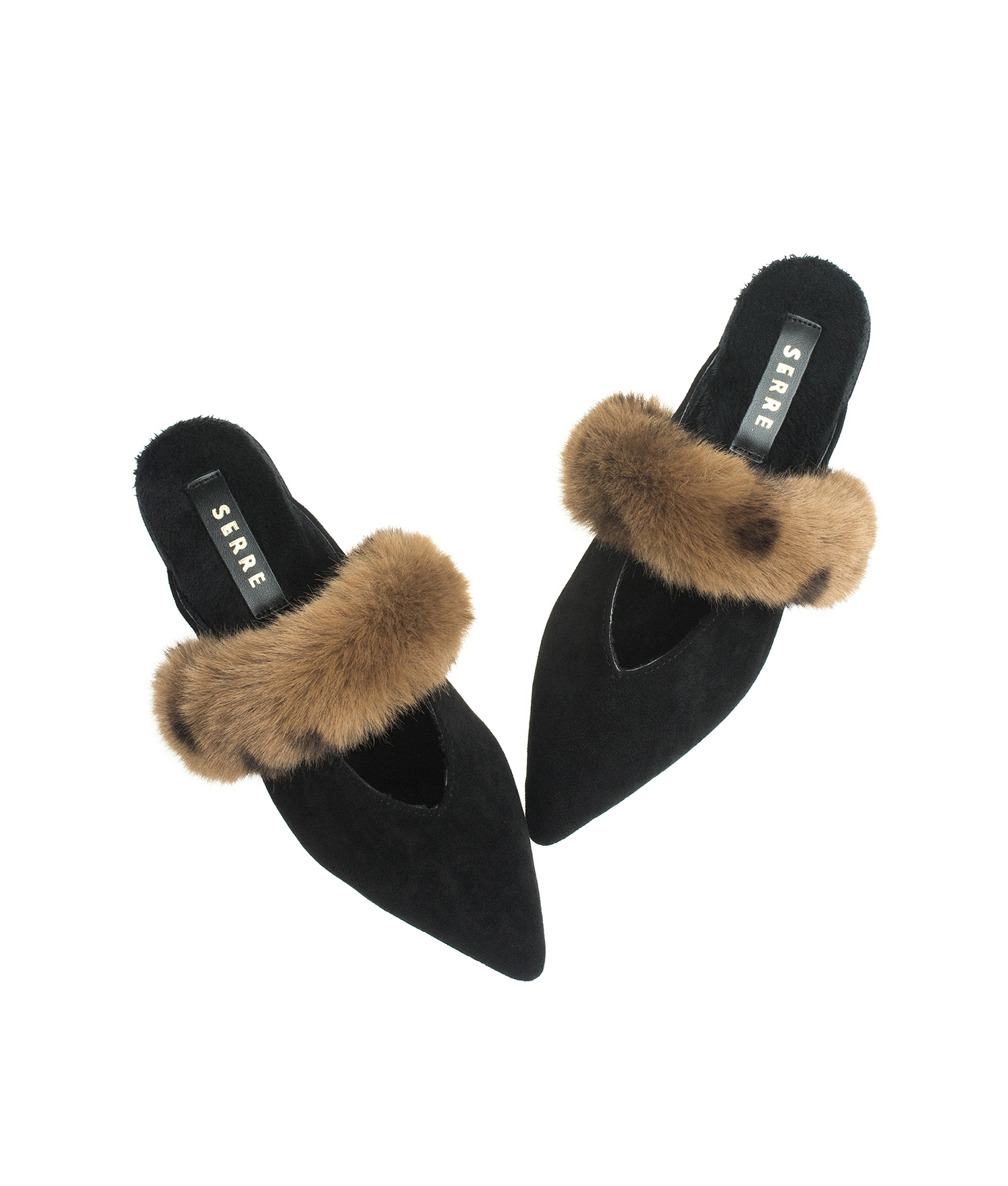 Eco Fur Trimmed Mules - annakastleshoes.com
