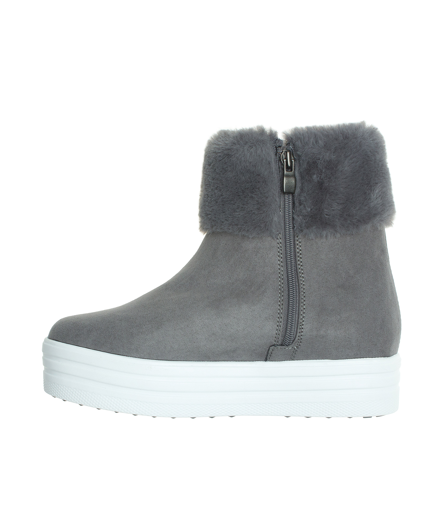 sneakers with faux fur
