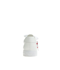 AnnaKastle Womens Beaded Love Heart Low Top Sneakers White