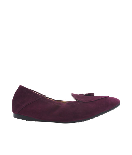 AnnaKastle Womens Suede Tassel Loafer Driving Shoes Wine