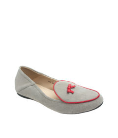 AnnaKastle Womens Contrast Piped Loafer Driving Shoes Gray