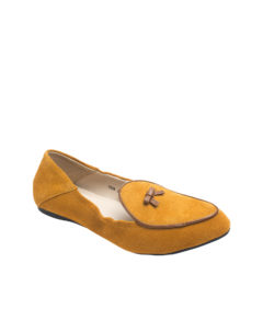 AnnaKastle Womens Contrast Piped Loafer Driving Shoes Mustard