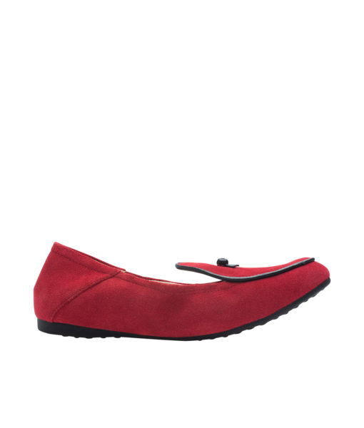 AnnaKastle Womens Contrast Piped Loafer Driving Shoes Red