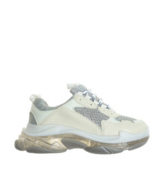 AnnaKastle Womens Low Top Chunky Clear Sole Trainers Gray