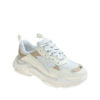 AnnaKastle Womens Low Top Chunky Clear Sole Trainers White