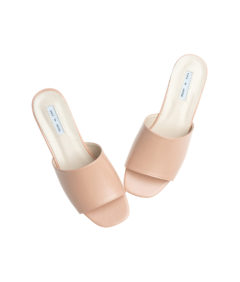 AnnaKastle Womens Simple Low Heel Slides Pink