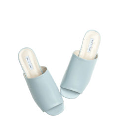 AnnaKastle Womens Low Heel Mule-Like Sandals Light Blue