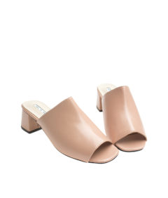 AnnaKastle Womens Mid Heel Mule-Like Sandals Pink
