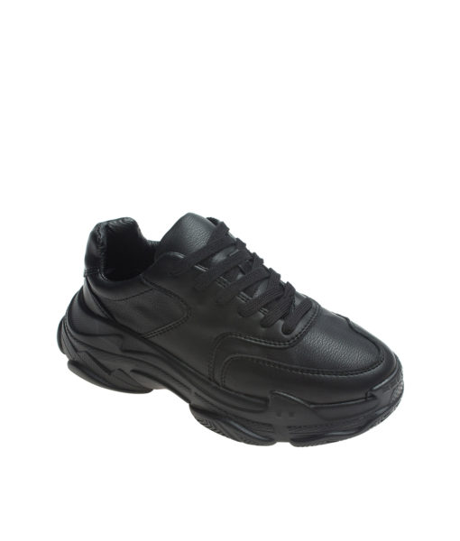 AnnaKastle Womens Chunky Sole Low Top Trainers Black