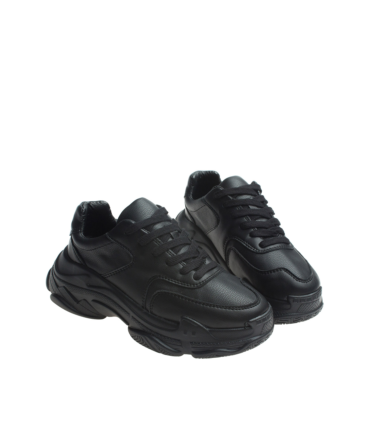 chunky sole black shoes