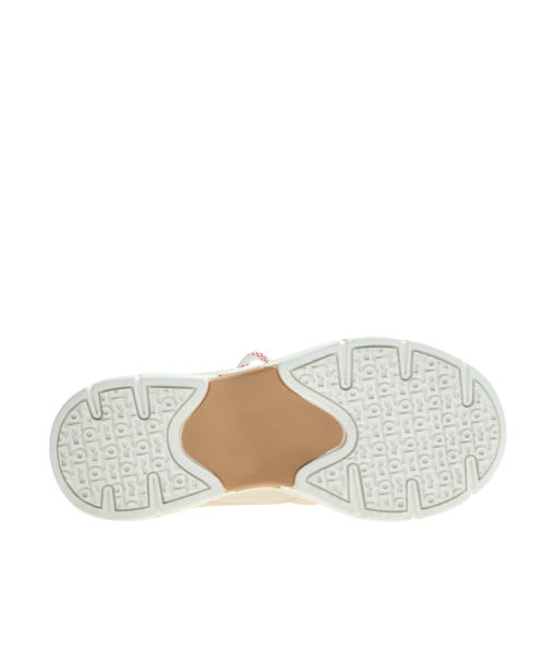 AnnaKastle Womens Multicolor Oversized Sole Sneakers Ivory
