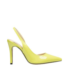 AnnaKastle Womens Classic Patent Slingback High Heel Pumps Lime