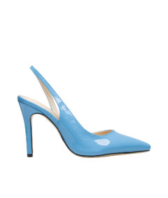 AnnaKastle Womens Classic Patent Slingback High Heel Pumps SkyBlue