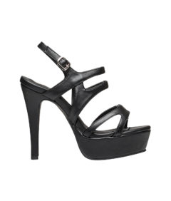 AnnaKastle Womens Strappy Platform Stiletto Heel Sandals Black
