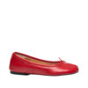 AnnaKastle Womens Vegan Leather Split Toe Ballet Flats Red