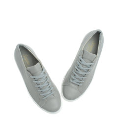 AnnaKastle Womens Jenny Classic Leather Low Top Sneakers Gray