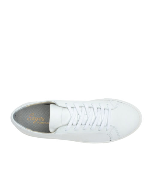 AnnaKastle Womens Jenny Classic Leather Low Top Sneakers White