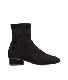 black ankle boots no heel