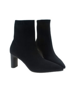 AnnaKastle Womens Pointy Toe Harringbone Knitted Sock Boots Black