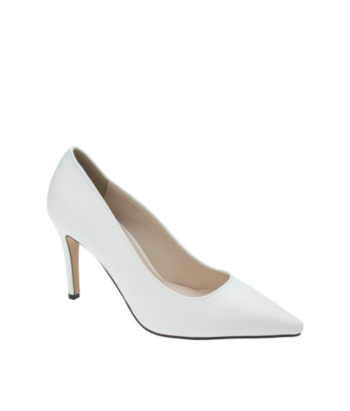 AnnaKastle Womens Pointy Toe 90mm High Heel Pumps White