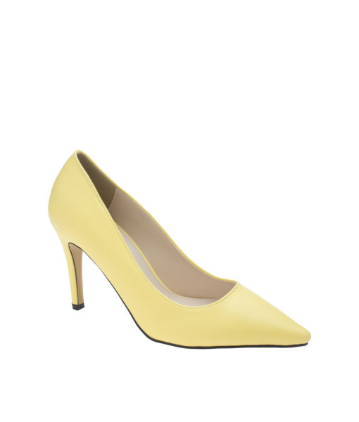 AnnaKastle Womens Pointy Toe 90mm High Heel Pumps Yellow