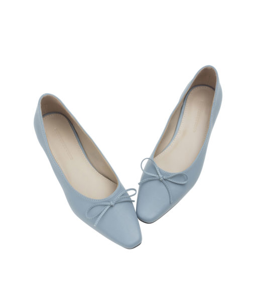 AnnaKastle Womens Classic Knotted Bow Ballet Flats PowderBlue