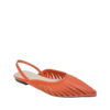 AnnaKastle Womens Cutout Caged Slingback Flat Persimmon