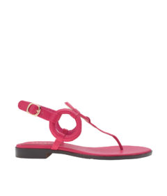 AnnaKastle Womens Ring Strap Thong Sandals DeepPink