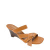 AnnaKastle Womens Knotted Bow Wedge Sandals Brown