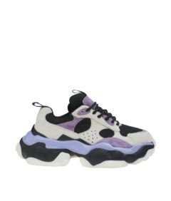 AnnaKastle Womens Purple Paneled Thick Sole Sneakers