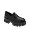 AnnaKastle Womens Black Chunky Platform Loafers