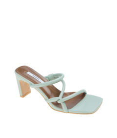 AnnaKastle Womens Puffed Strappy Mule Sandals PaleMint