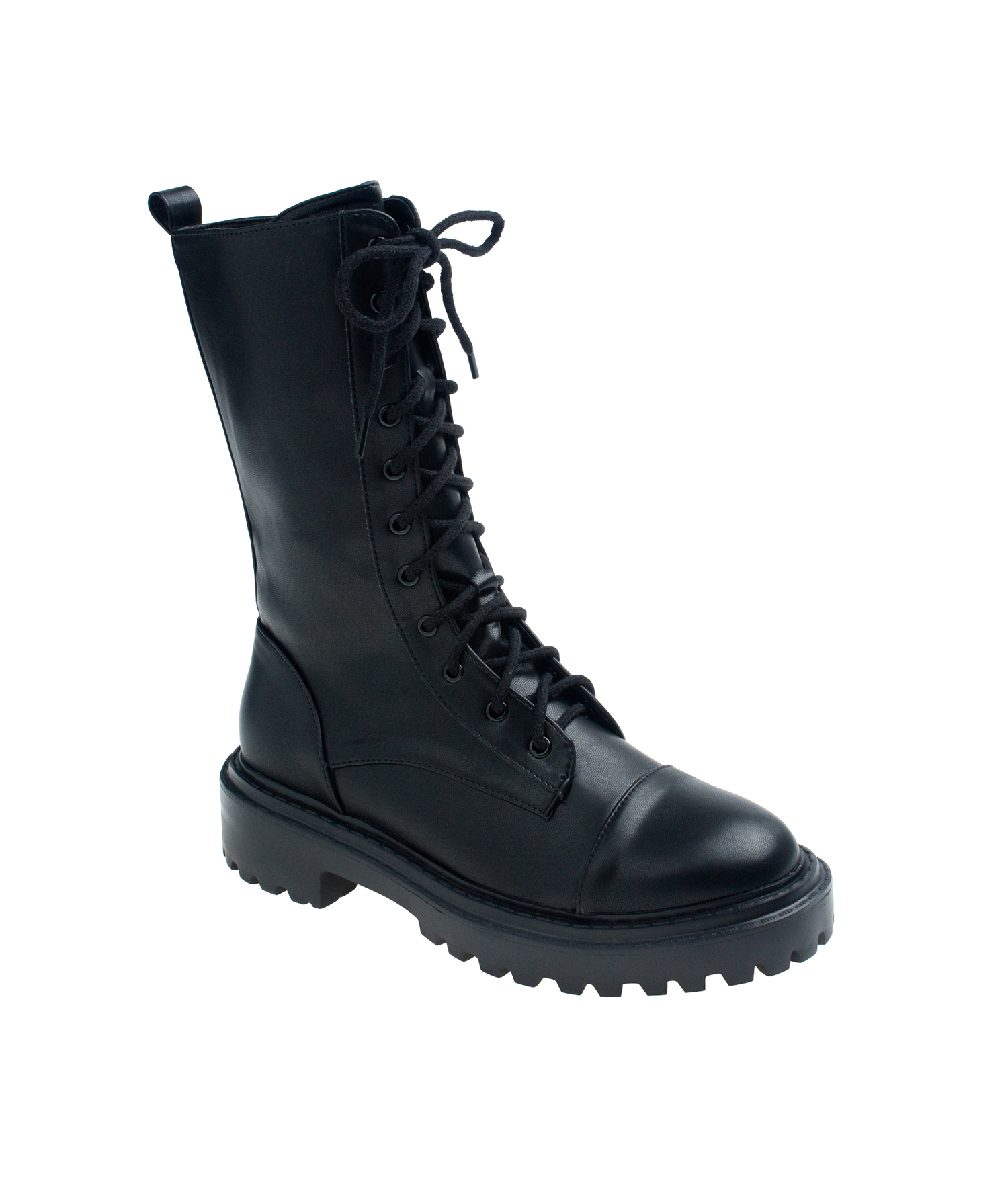 Governor Person in charge of sports game Power Black Cap-Toe Combat Boots - annakastleshoes.com